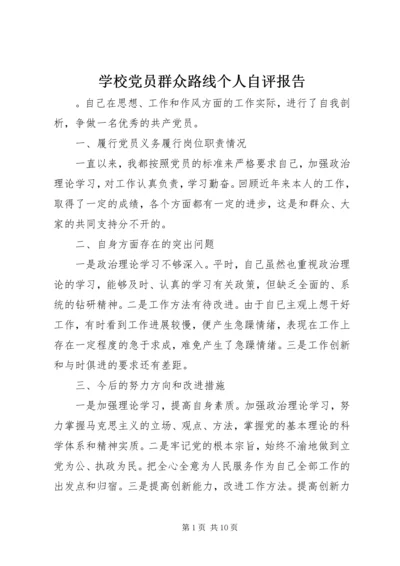 学校党员群众路线个人自评报告.docx