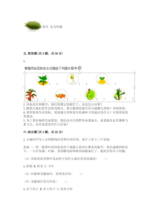 教科版四年级下册科学第一单元《植物的生长变化》测试卷【预热题】.docx