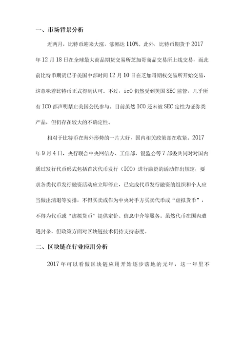 区块链金融行业分析报告