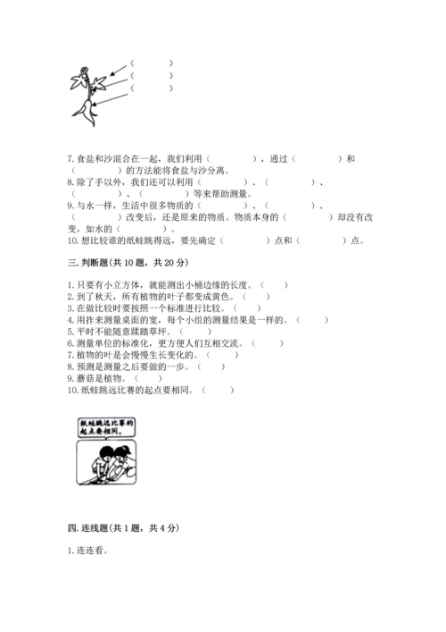 教科版一年级上册科学期末测试卷及答案【夺冠】.docx