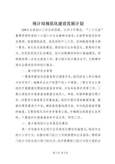 统计局规范化建设发展计划.docx