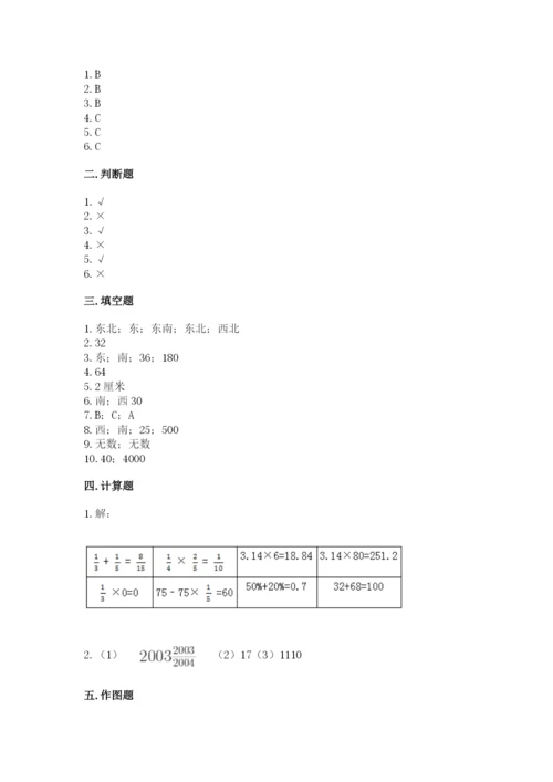 2022人教版六年级上册数学期末测试卷及参考答案（a卷）.docx