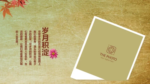 怀旧风格20年同学联谊会PPT模板