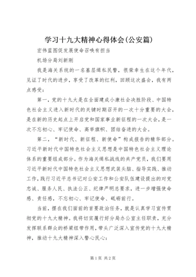 学习十九大精神心得体会(公安篇) (3).docx