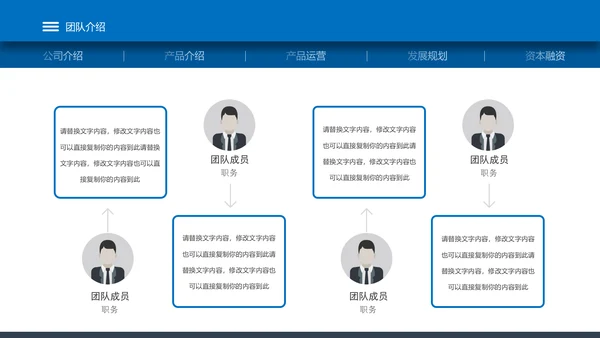 蓝色高端大气企业创业项目融资商业计划书PPT