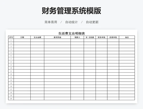 财务管理系统模版