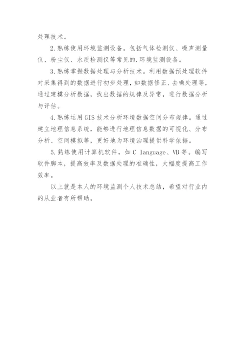 环境监测个人技术总结.docx