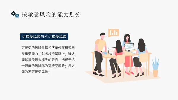 蓝黄色简约扁平插画企业风险管理培训PPT课件其他管理