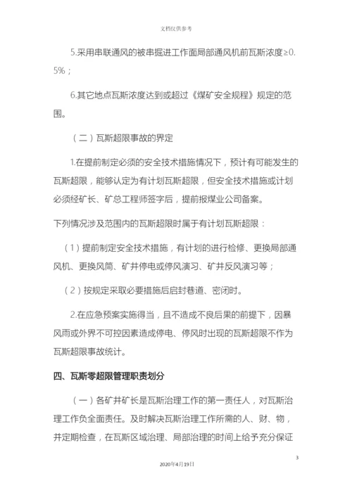 瓦斯零超限目标管理制度.docx