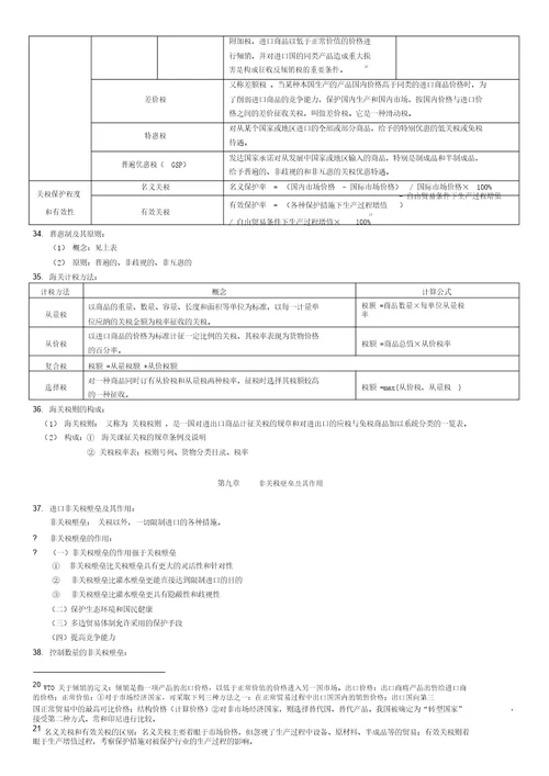 国际贸易学期末复习很全很强大,期末考试必备