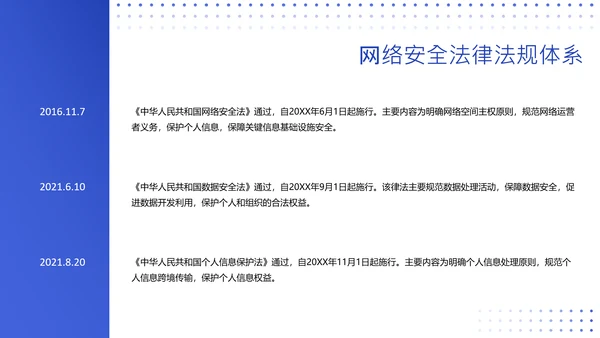 蓝紫渐变简约教育类网络安全课程PPT模板