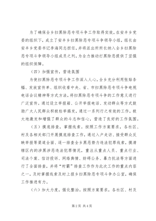 安丰乡扫黑除恶专项斗争工作情况汇报 (3).docx