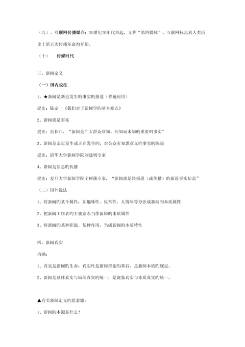 2023年新闻学概论知识点总结.docx