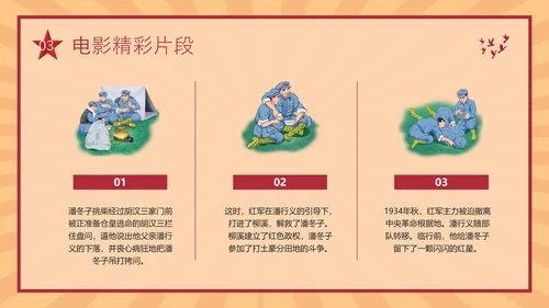红色复古红色电影闪闪的红星PPT模板宣传PPT动态PPT