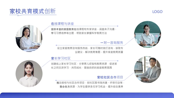 蓝色简约风家校互通平台推广介绍PPT