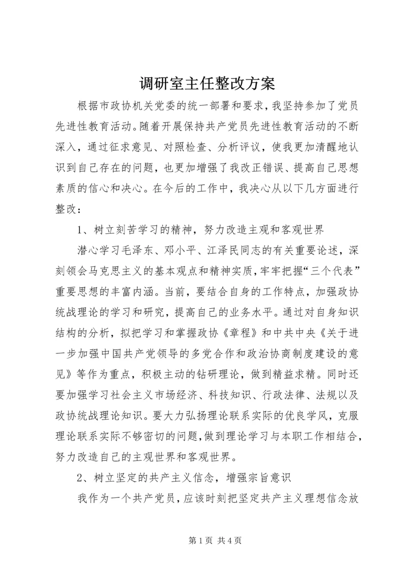 调研室主任整改方案.docx