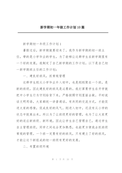 新学期初一年级工作计划10篇.docx