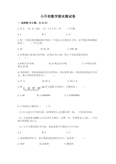 小升初数学期末测试卷（考点梳理）.docx