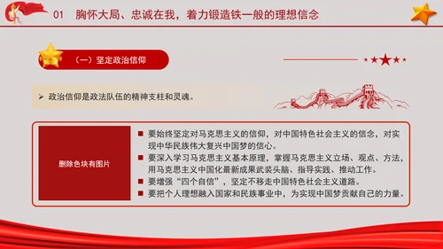 政法系统党课：筑牢政治忠诚，锻造四个铁一般政法铁军ppt