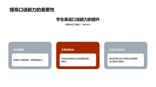 英语口语教学新策略