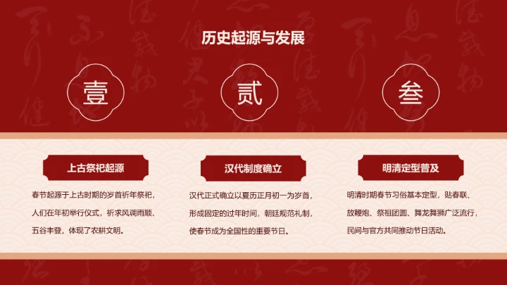 马到成功简约风春节文化与习俗