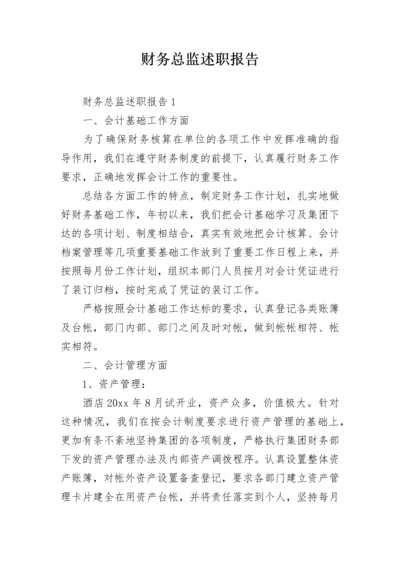 财务总监述职报告.docx