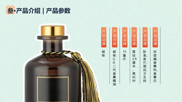 香薰精油商业计划书花朵通用PPT模板