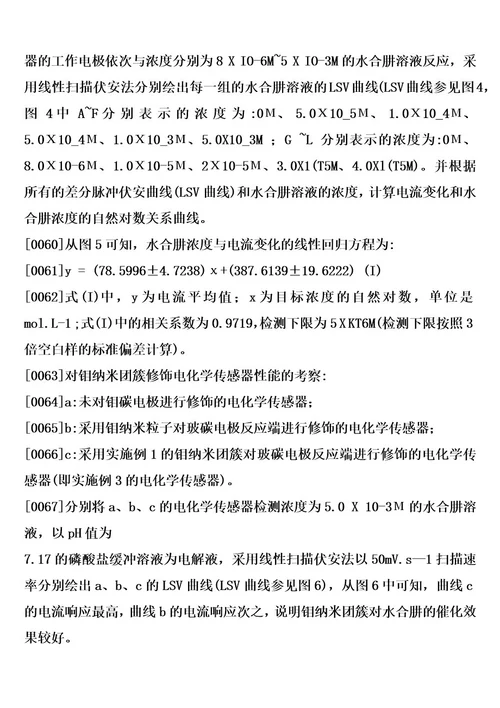 铂纳米团簇及制备方法、由铂纳米团簇修饰的电化学传感器及制备方法和应用的制作方法