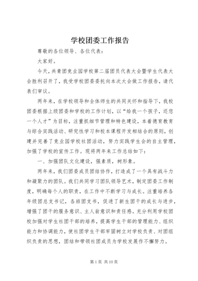 学校团委工作报告.docx