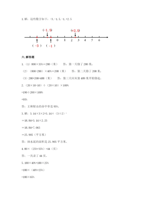 重庆市奉节县六年级下册数学期末测试卷精品有答案.docx