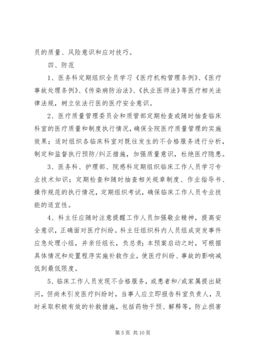 XX卫生院医疗纠纷预防和处理应急预案 (5).docx