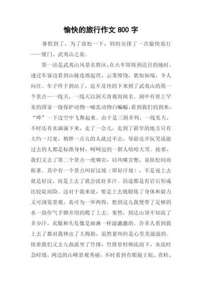 愉快的旅行作文800字.docx