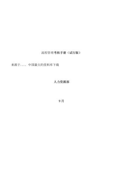 公司标准流程管理考核标准手册.docx