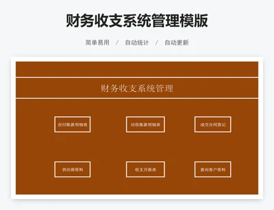 财务收支系统管理模版