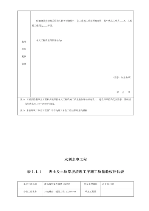 表土方开挖单元工程施工质量验收评定表.docx