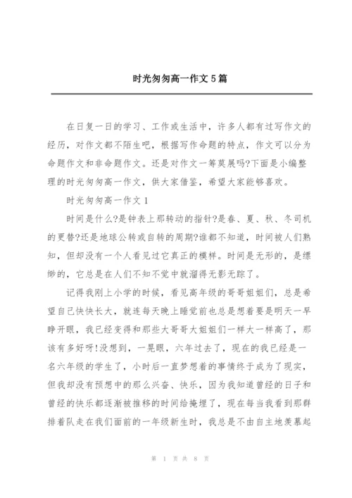 时光匆匆高一作文5篇.docx