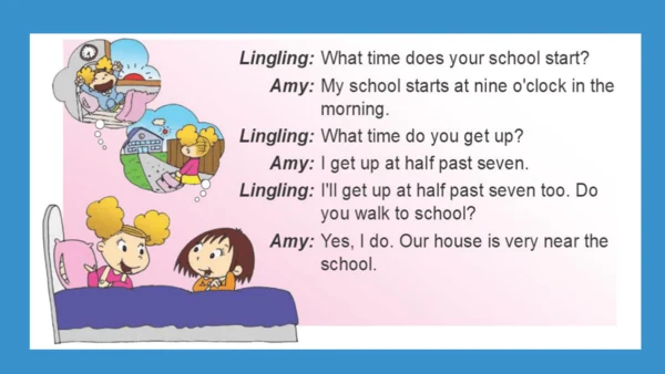 Module 8 Unit 1  What time does your school start?