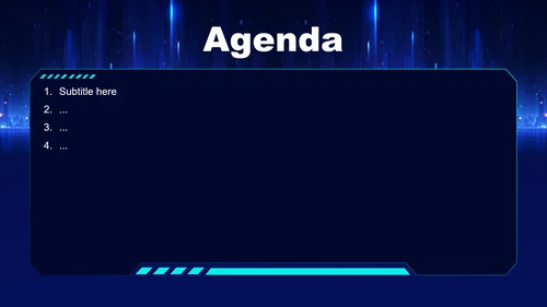 蓝色科技风通用演示PPT主题