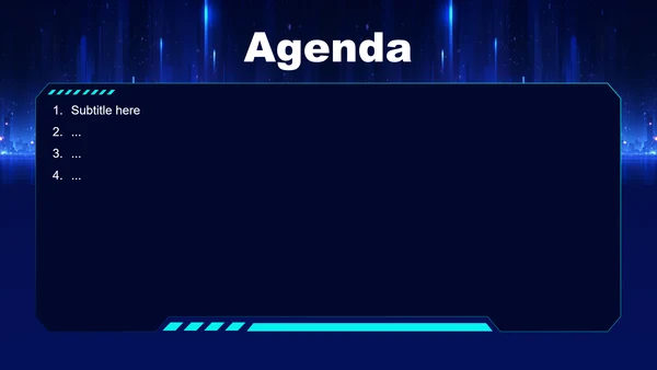 蓝色科技风通用演示PPT主题