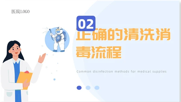 蓝色蓝色简约医院院感消毒知识培训院感知识培训