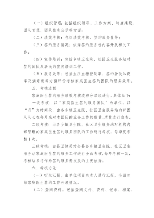 卫生院家庭医生签约绩效考核方案.docx