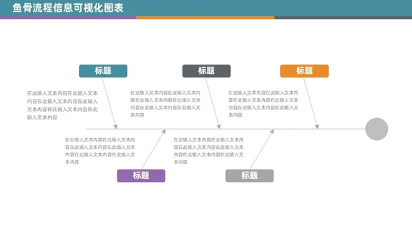 商务通用鱼骨图信息可视化PPT图表