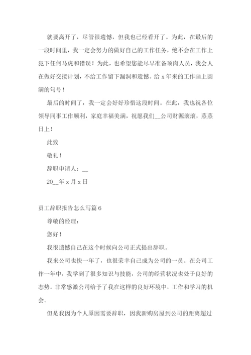 员工辞职报告怎么写10篇.docx