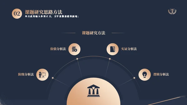 蓝金质感法学专业答辩通用PPT模板