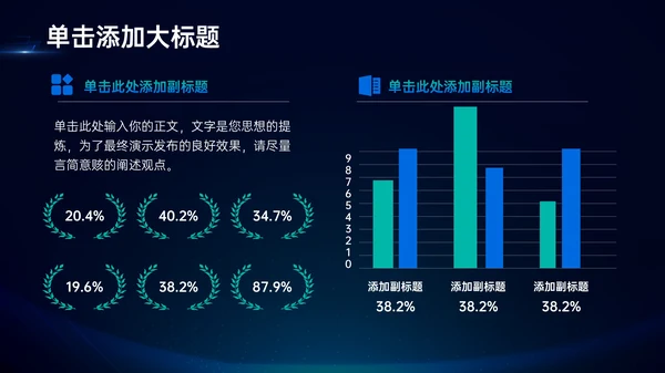 蓝色科技风VR数码科技商业计划书PPT模板