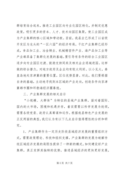 产业集群发展思考汇报.docx