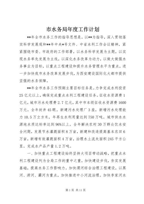 市水务局年度工作计划 (2).docx