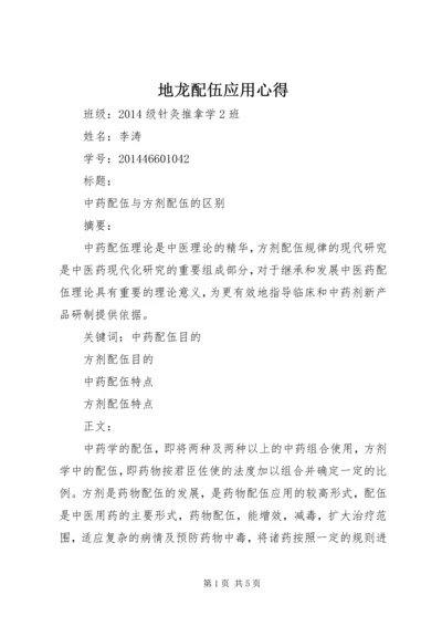地龙配伍应用心得 (3).docx