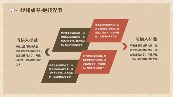 复古手绘中国风传统文化簪花介绍主题班会PPT模板