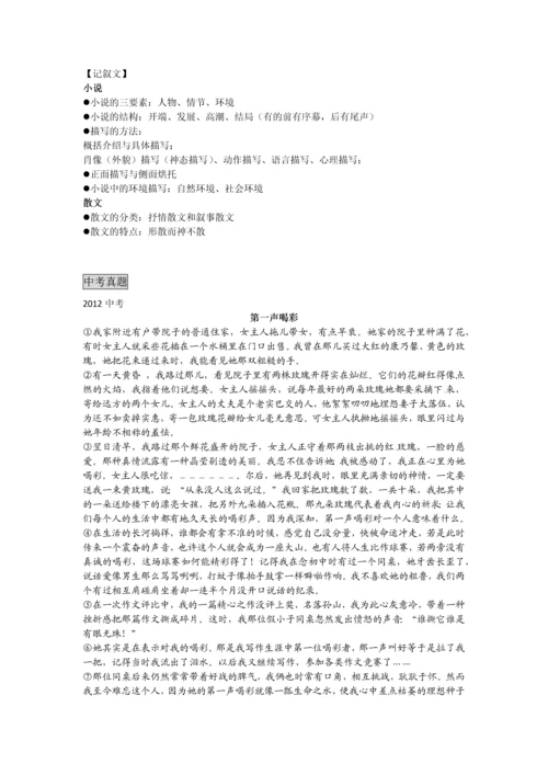 初中语文试题库-全面.docx